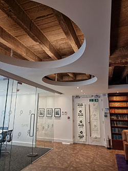 bar area and offices